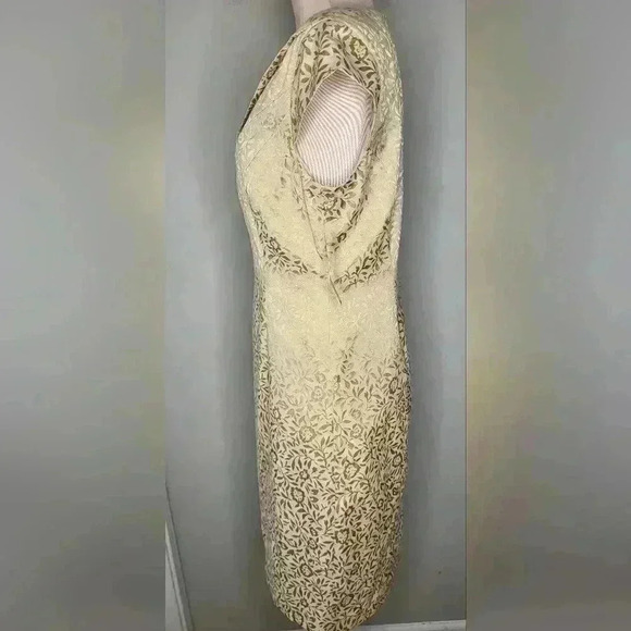 Pendleton Womens Gold Cream NWT New Dress Size 8 Retail $240 - Picture 5 of 11